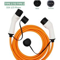 Type 2 to GBT EV Charging Cable 5Meter 32A Three Phase 22KW for  GBT Electric Vehicle Car Charging Connector Adapter 200V~380V (Color : 7M  7.2KW, Size : Type2 to GBT) : Automotive